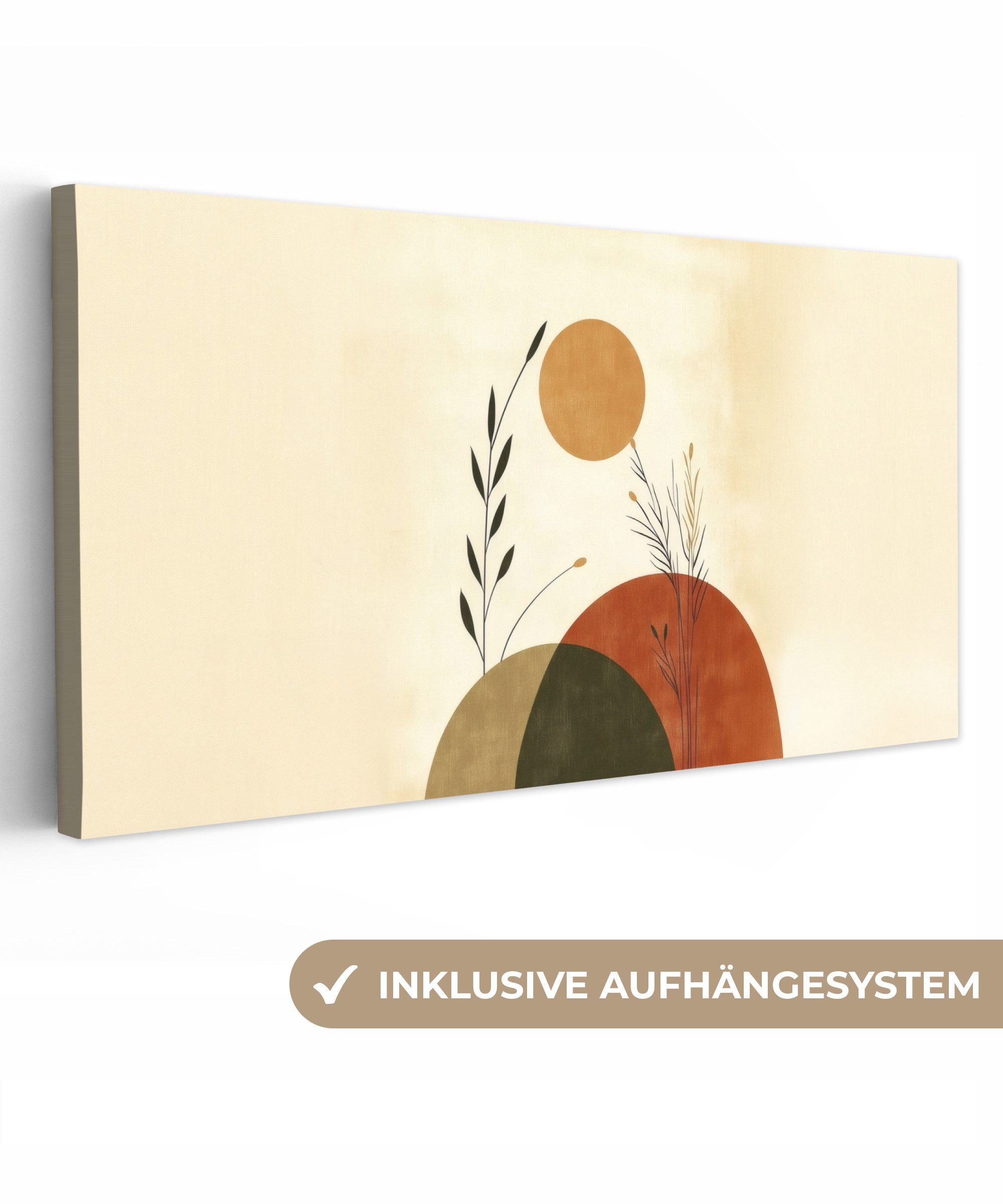 OneMillionCanvasses® Leinwandbild Panorama Pflanzen - Abstrakt günstig online kaufen