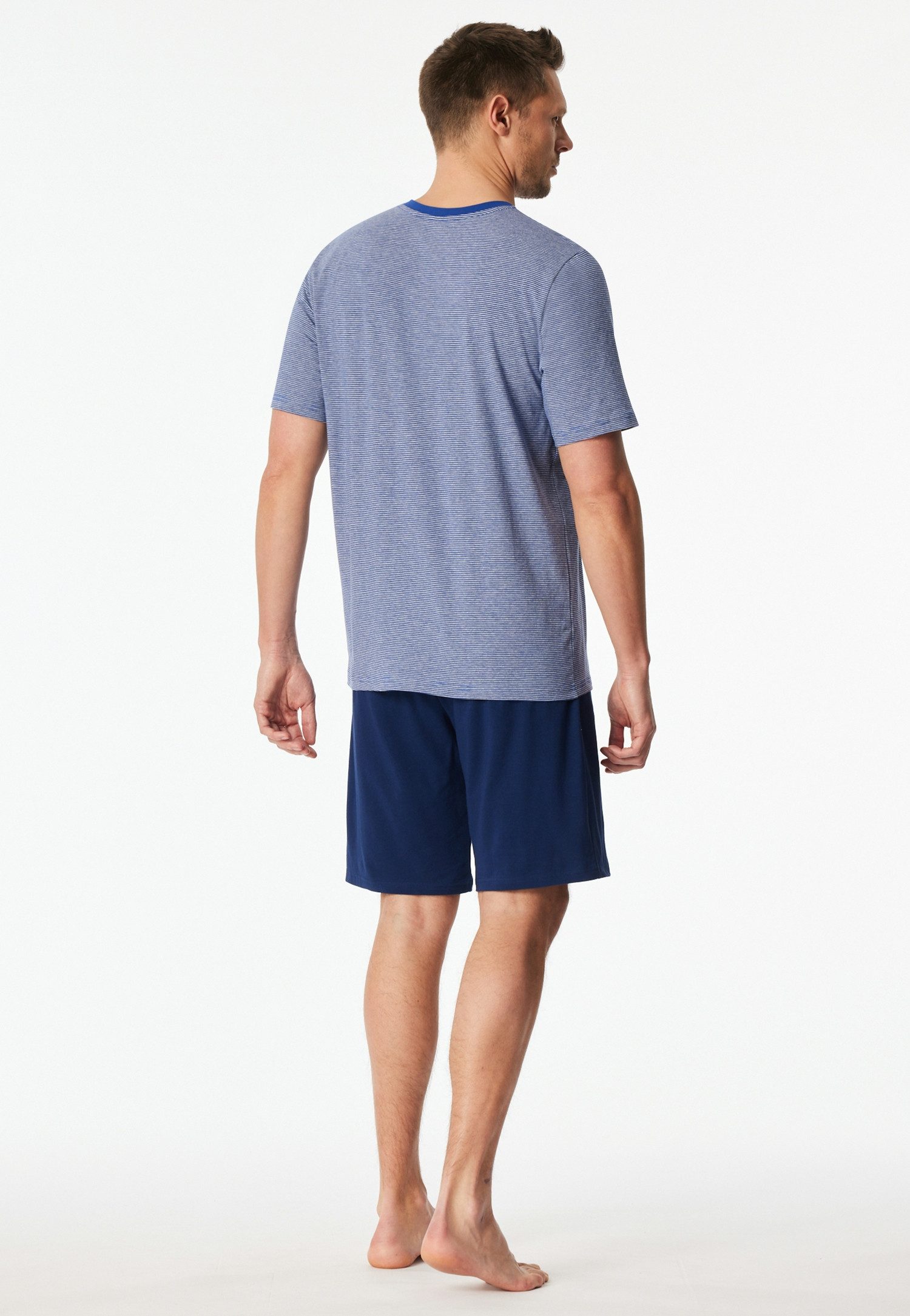 Schiesser Shorty 95/5 Nightwear (2 tlg) mit V-Ausschnitt, Kurzarm, in weicher Single-Jersey Qualität