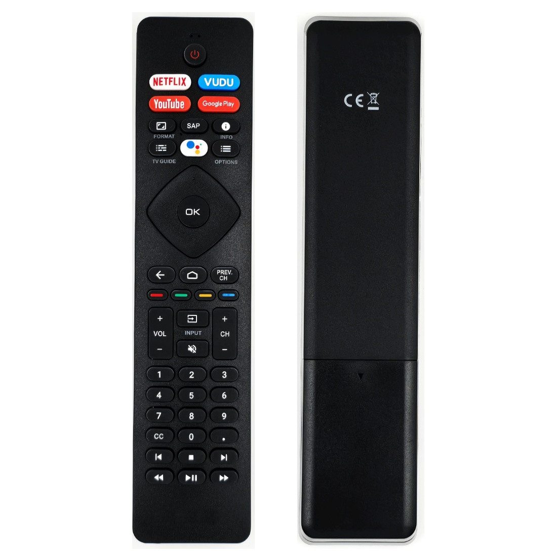 Alltro Ersatz Fernbedienung NH800UP RF402A-V14 für Philips Android TV Fernbedienung (mit Sprachfunktion)