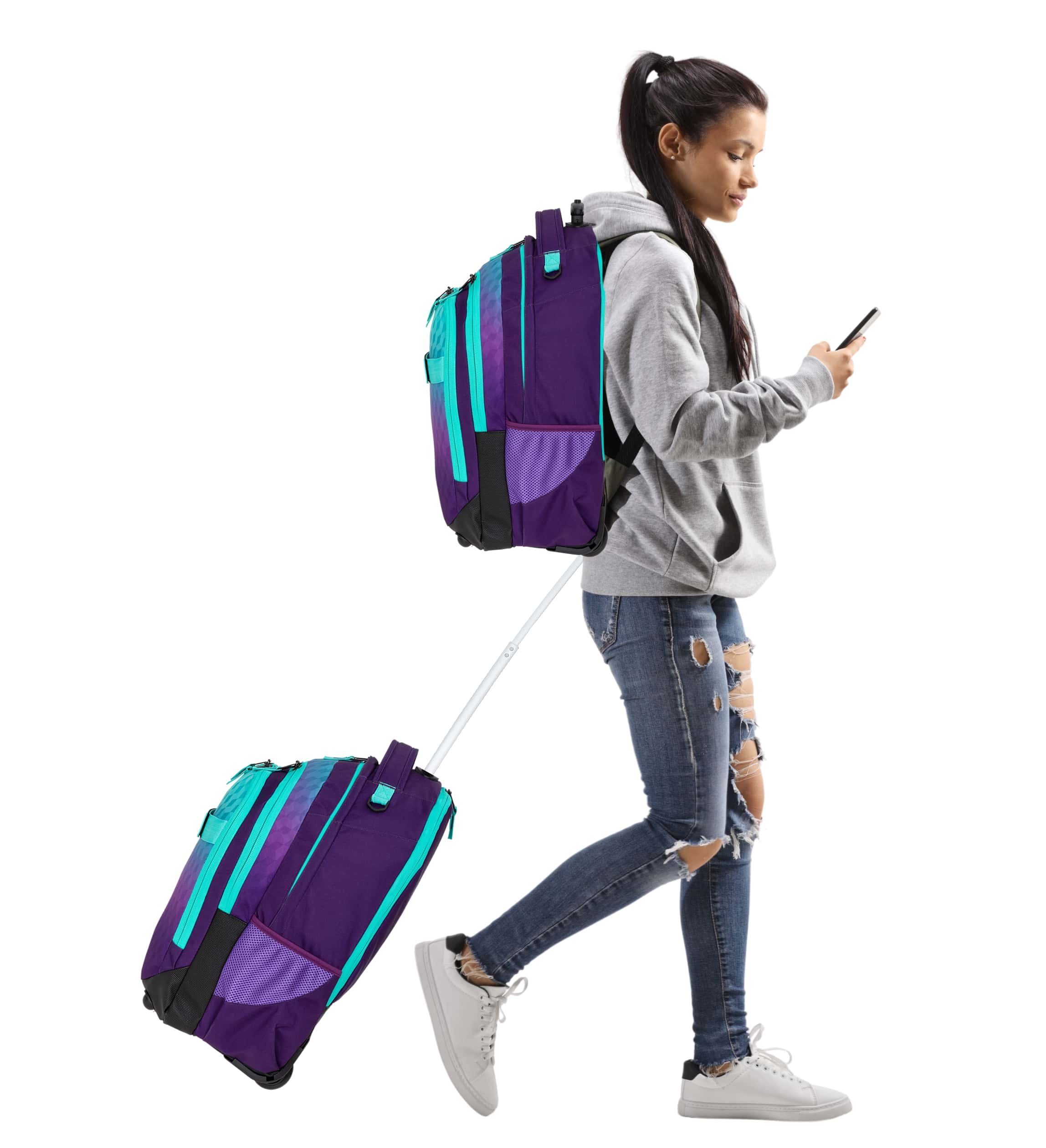 ELEPHANT Schulrucksack Schultrolley Trolley Hero Signature Schulrucksack (3 Teile Set), Rucksacktrolley Schule Rucksack Trolly, Sporttasche, Mäppchen Box +tsm