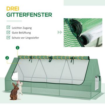 Outsunny Foliengewächshaus wetterbeständig, BxTxH: 40 x 90 x 90 cm, BxLxH: 90 x 40 x 90 cm, 0,3 mm Wandstärke, Set 1-St., Gewächshaus, mit 3 Fenstern