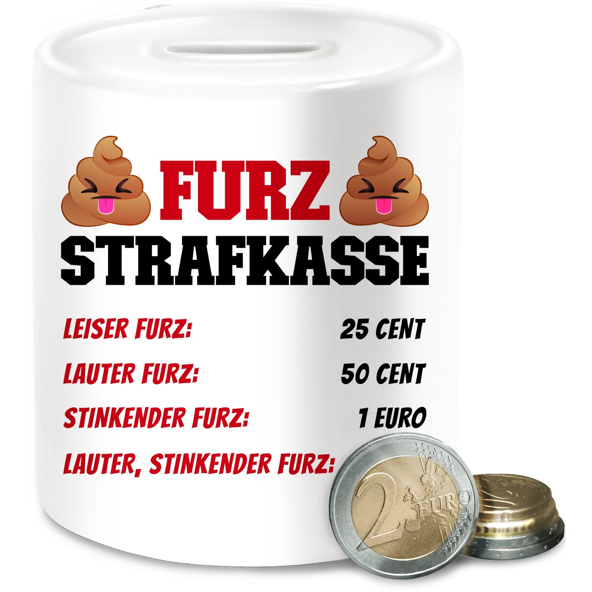 Shirtracer Spardose Lustige Pups Spardose, Furz Strafkasse für Spaßgeschenke, Furz Kasse, (1-tlg), Pups Pupsen