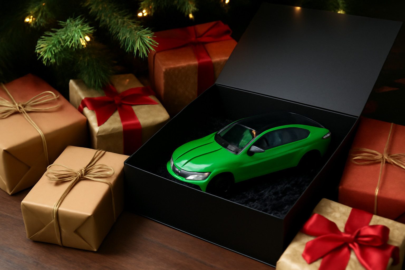 BMW Modellauto BMW Geschenkbox Miniatur M3 CS Grün 1:18 Modellauto Geschenkidee, (1-tlg)