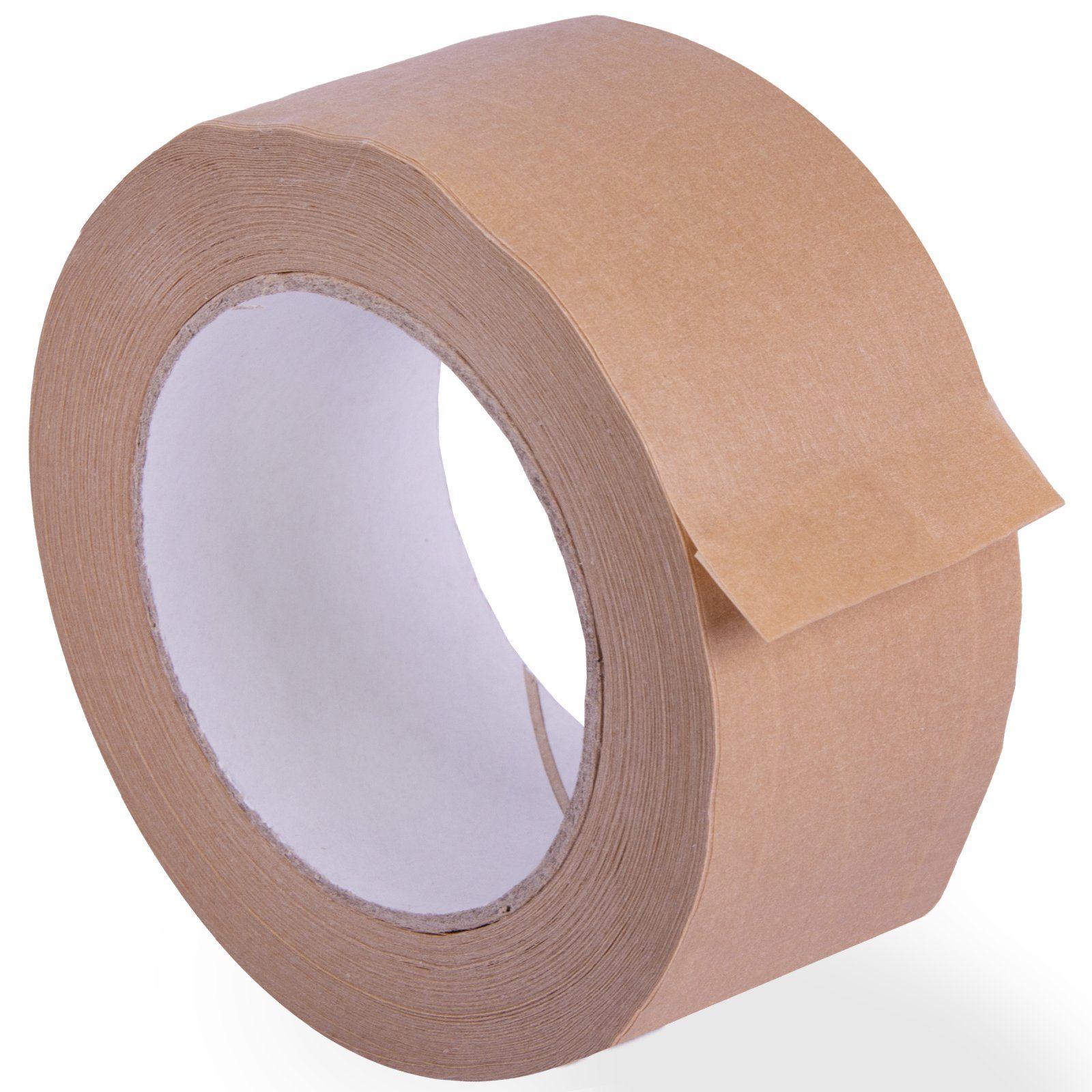 KK Verpackungen Klebeband (Packung, 1-St., 1 Rolle) Papierklebeband 3-fach Fadenverstärkt Packband 50 mm x 50 m Braun
