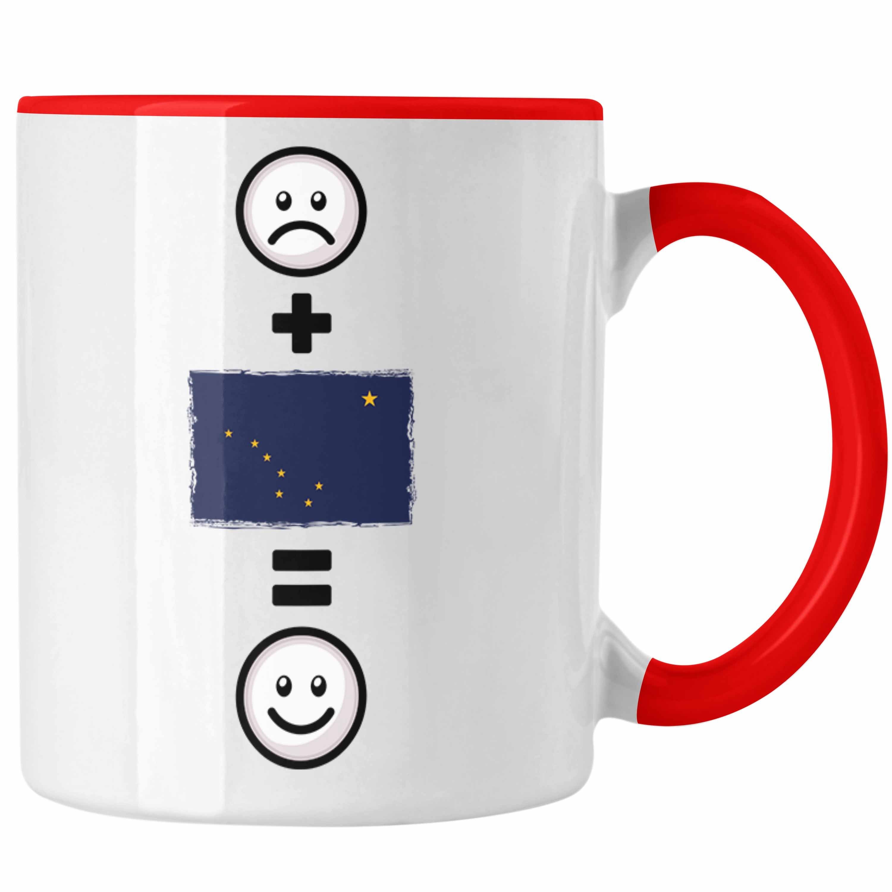 Trendation Tasse Alaska Tasse Urlaub Alaska-Liebhaber für Rot Geschenk Lustige Geschenkidee