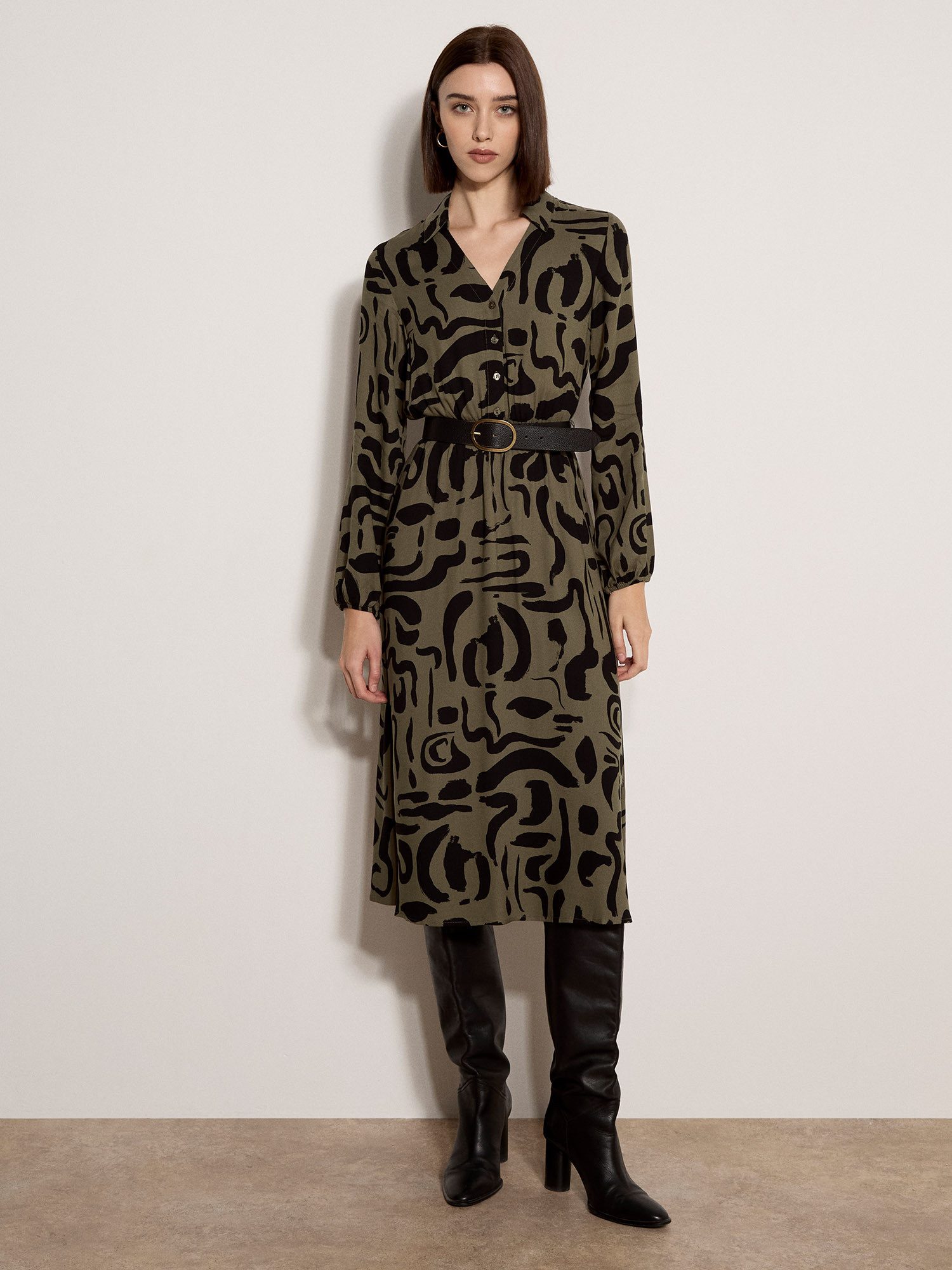 Druckkleid Midikleid