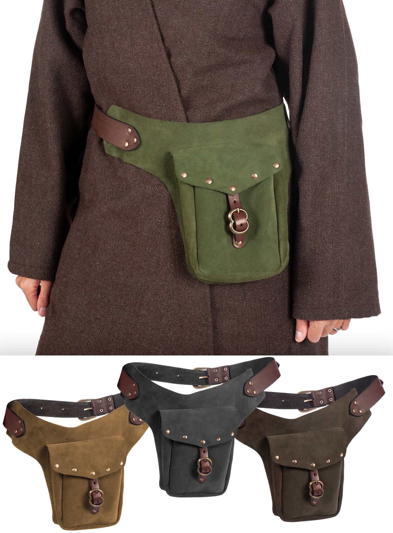 Andracor Kostüm Hüfttasche - Weltenbummler, Praktischer Taschengürtel mit Geheimtasche von Andracor aus Berlin!