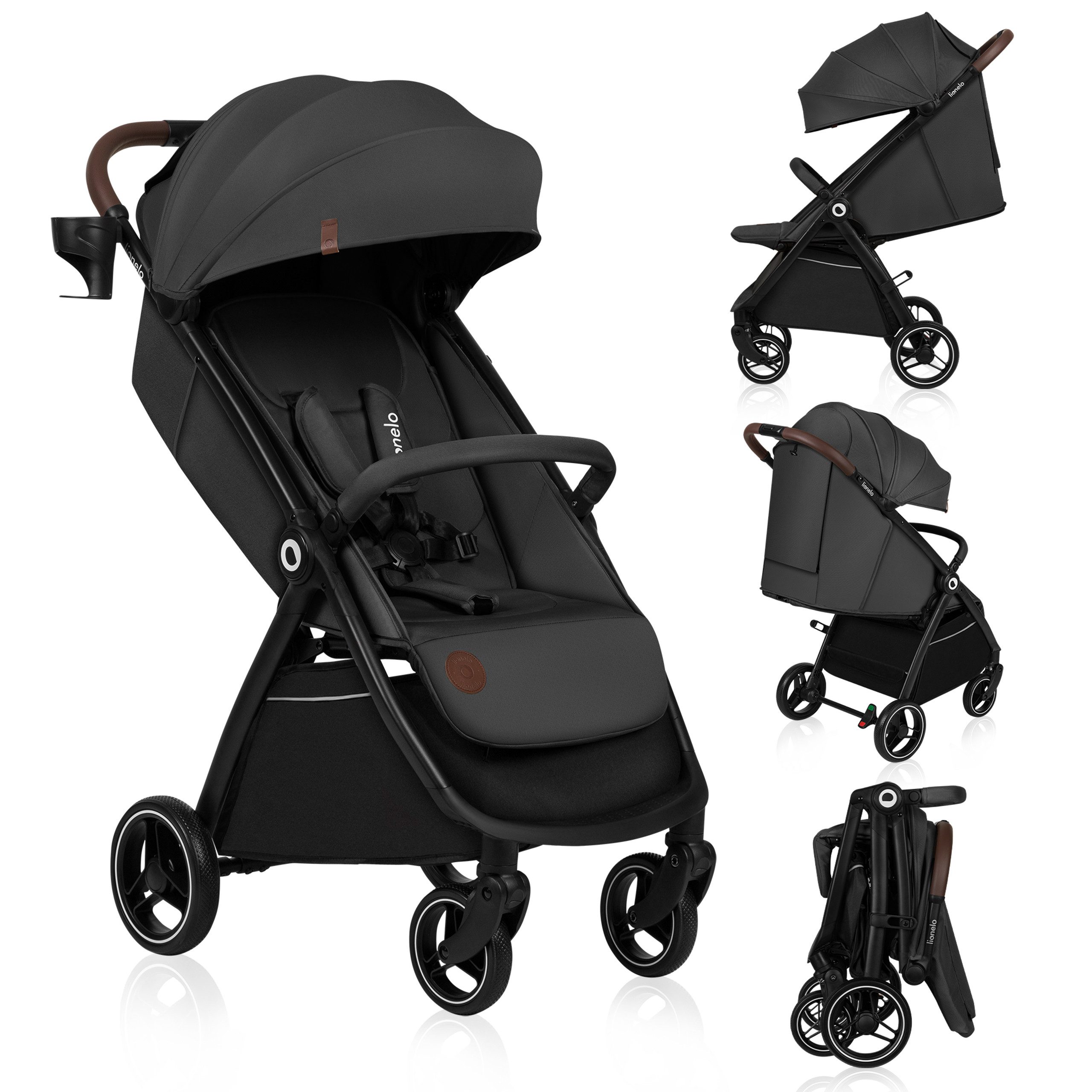 lionelo Kinder-Buggy INGRRID, (Set), Auto-Folding/Einhand-Faltung/UPF50+/bis 22 kg