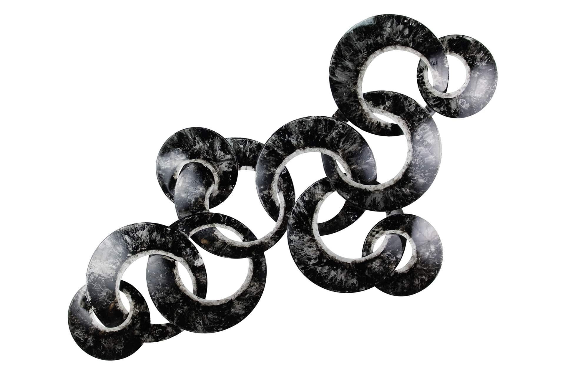 KUNSTLOFT Wanddekoobjekt Verschlungen 107x61x7 cm, handgefertigte Wanddeko Metall