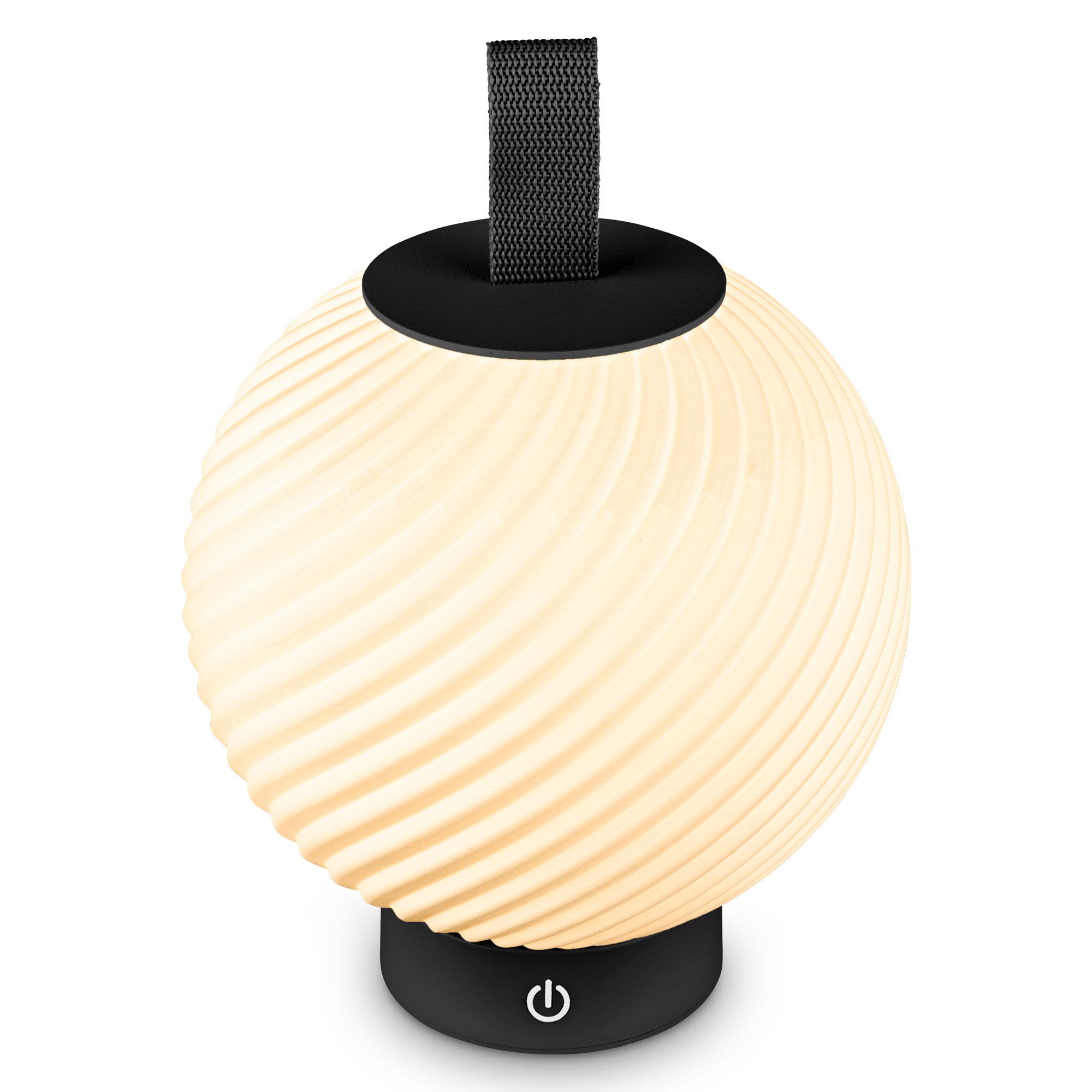 Briloner Leuchten LED Tischleuchte Design 3D-Druck Tischlampe kabellos Akku USB-C Touch dimmbar, LED wechselbar, 2700K, Akku tauschbar, Indoor/Outdoor, Wohnzimmer, Balkon