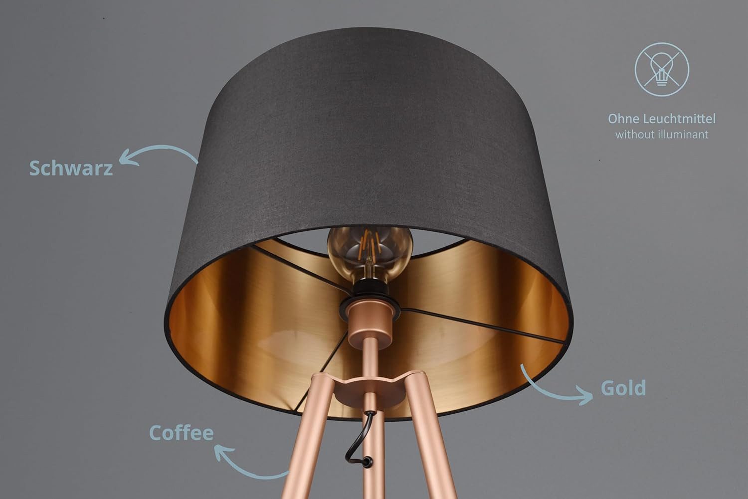 lightling Stehlampe Coby, ohne Leuchtmittel, mit Ablagefläche, Fußschaler, günstig online kaufen