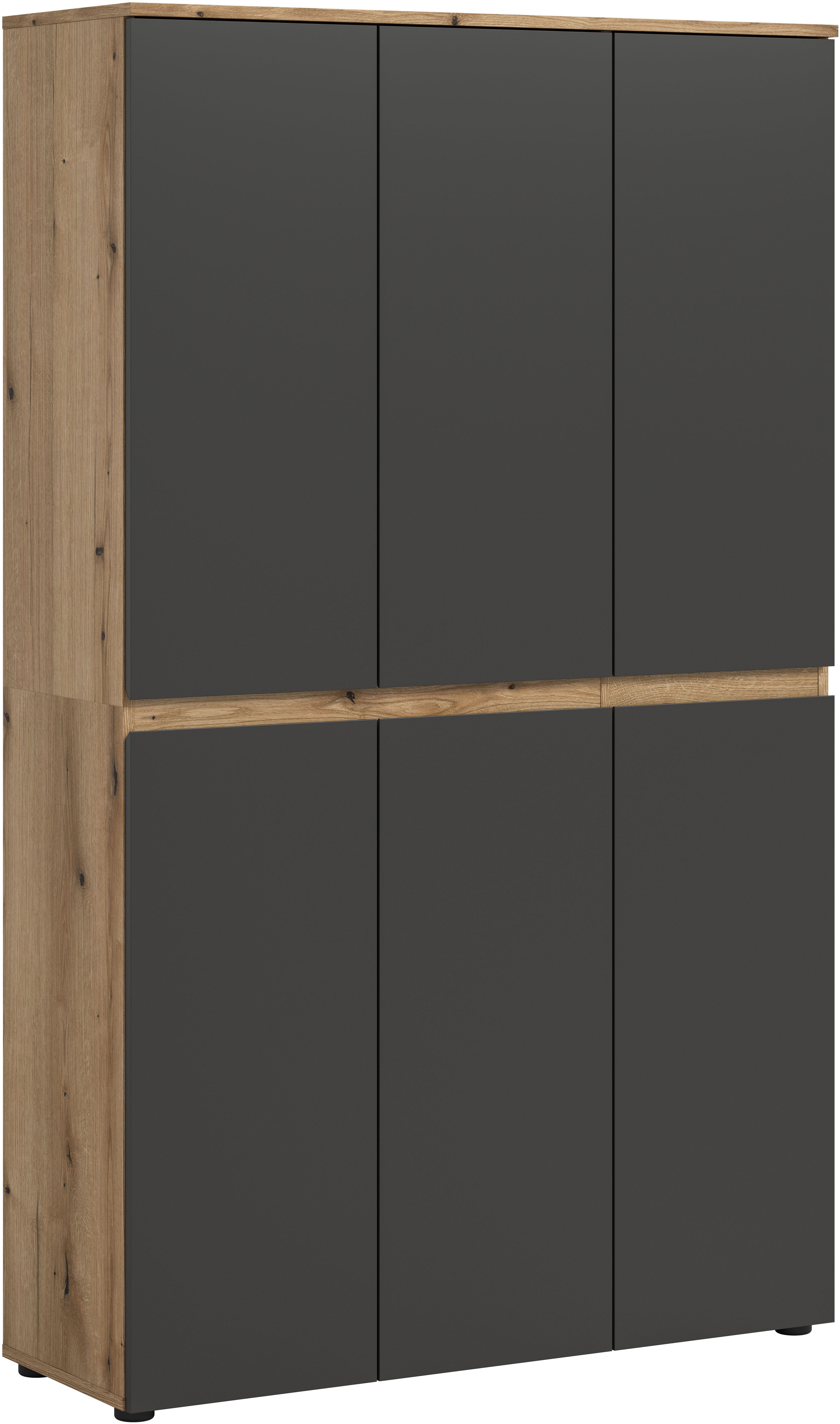 Home affaire Mehrzweckschrank CIPELA (1-St) BxH:105x175 cm, viel Stauraum, variable Einlegeböden, Kleiderstange