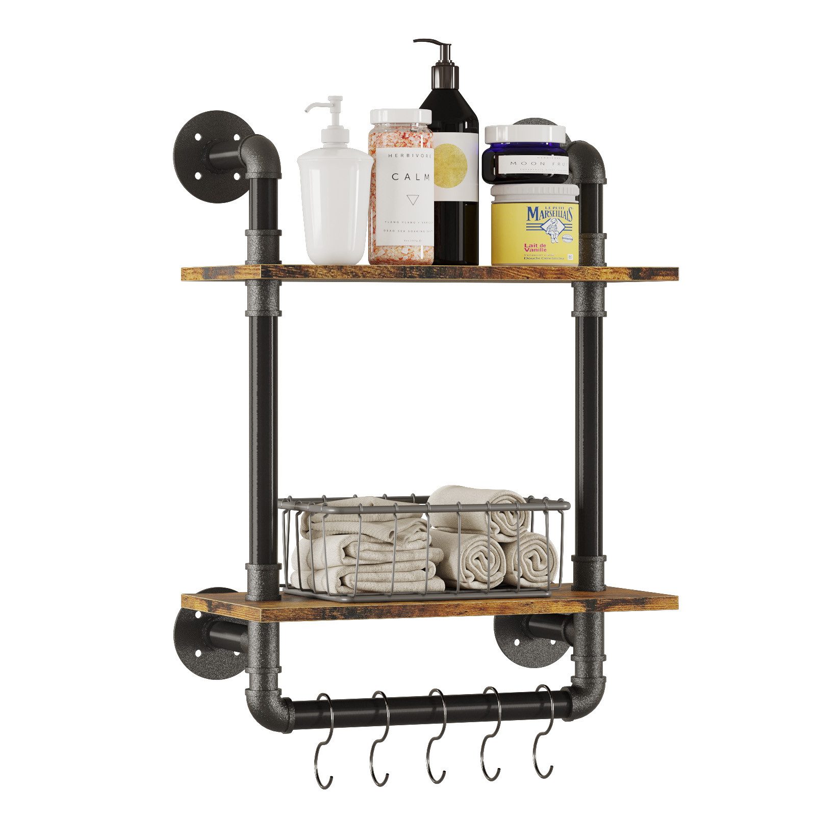 Gall&Zick Deko-Wandregal Wandregal, Rohrregal, industrial Bücherregal, Bade günstig online kaufen