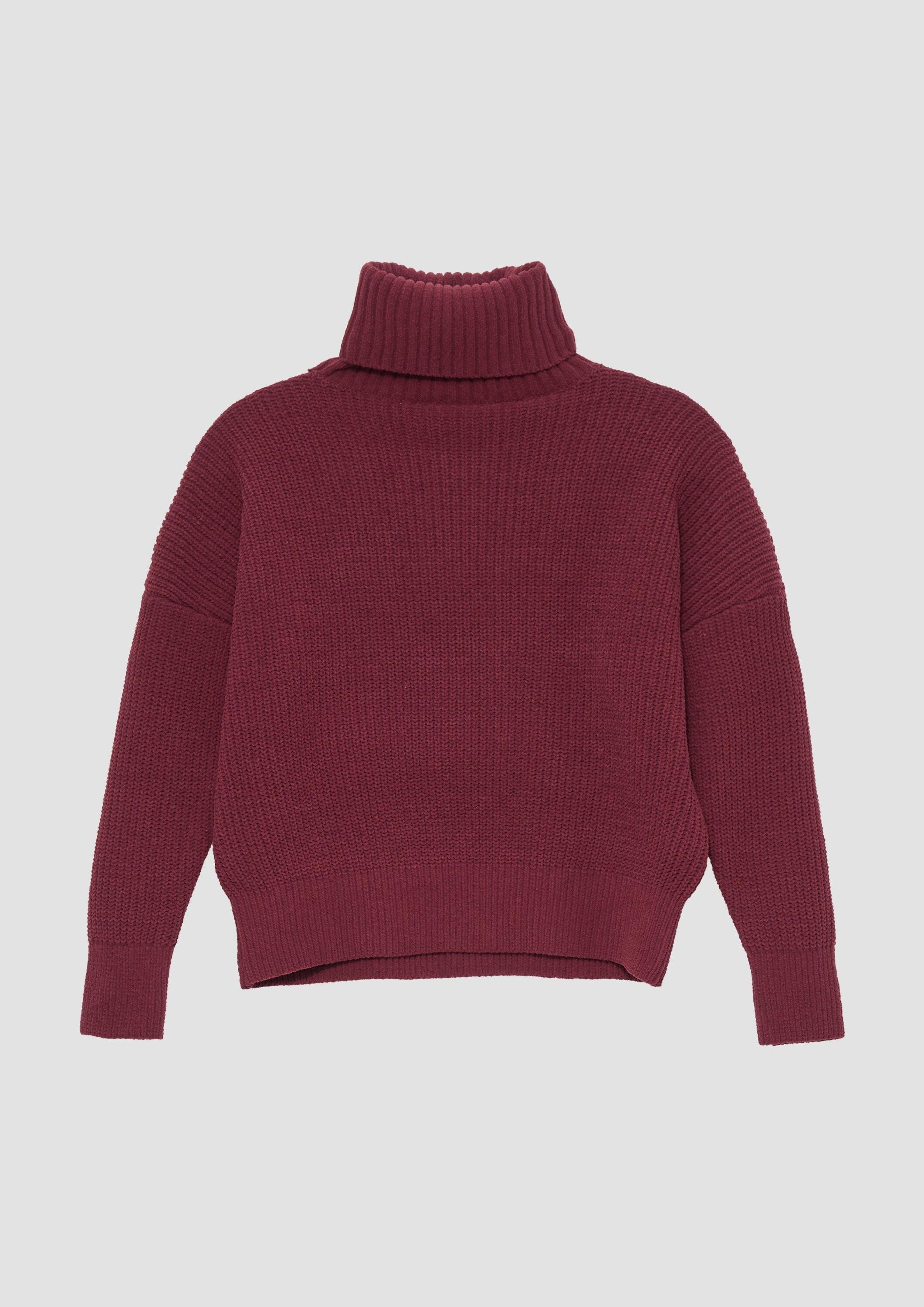 s.Oliver Longpullover Strickpullover Strickpullover mit Rollkragen im Relaxed Fit