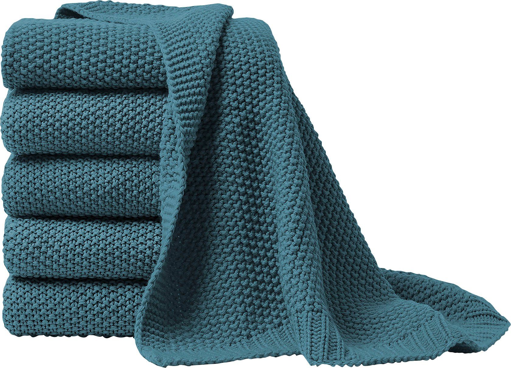 Wohndecke Strick, Primera, mit einer hochwertigen Randverarbeitung, Kuscheldecke
