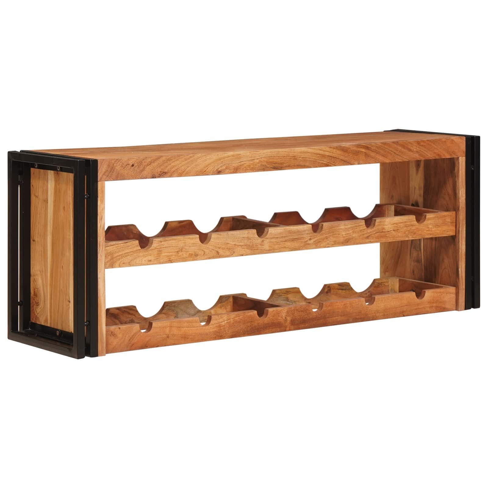 vidaXL Weinregal Weinregal Braun 120 x 45 x 33 cm Massivholz, 1-tlg.