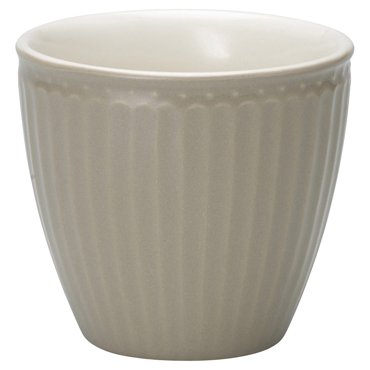 Greengate Becher Alice Latte Cup warm grey 0,3 l, Steinzeug