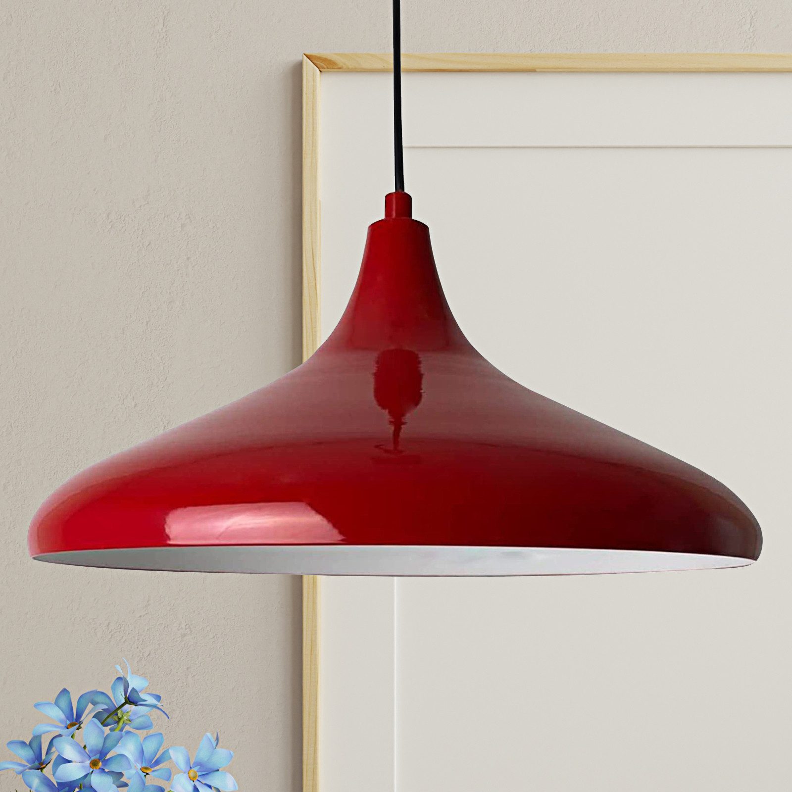 Bamyum Pendelleuchte Bamyum Pendelleuchte Durchmesser 35 cm E27 Metall Moderne Lampe, ohne Leuchtmittel