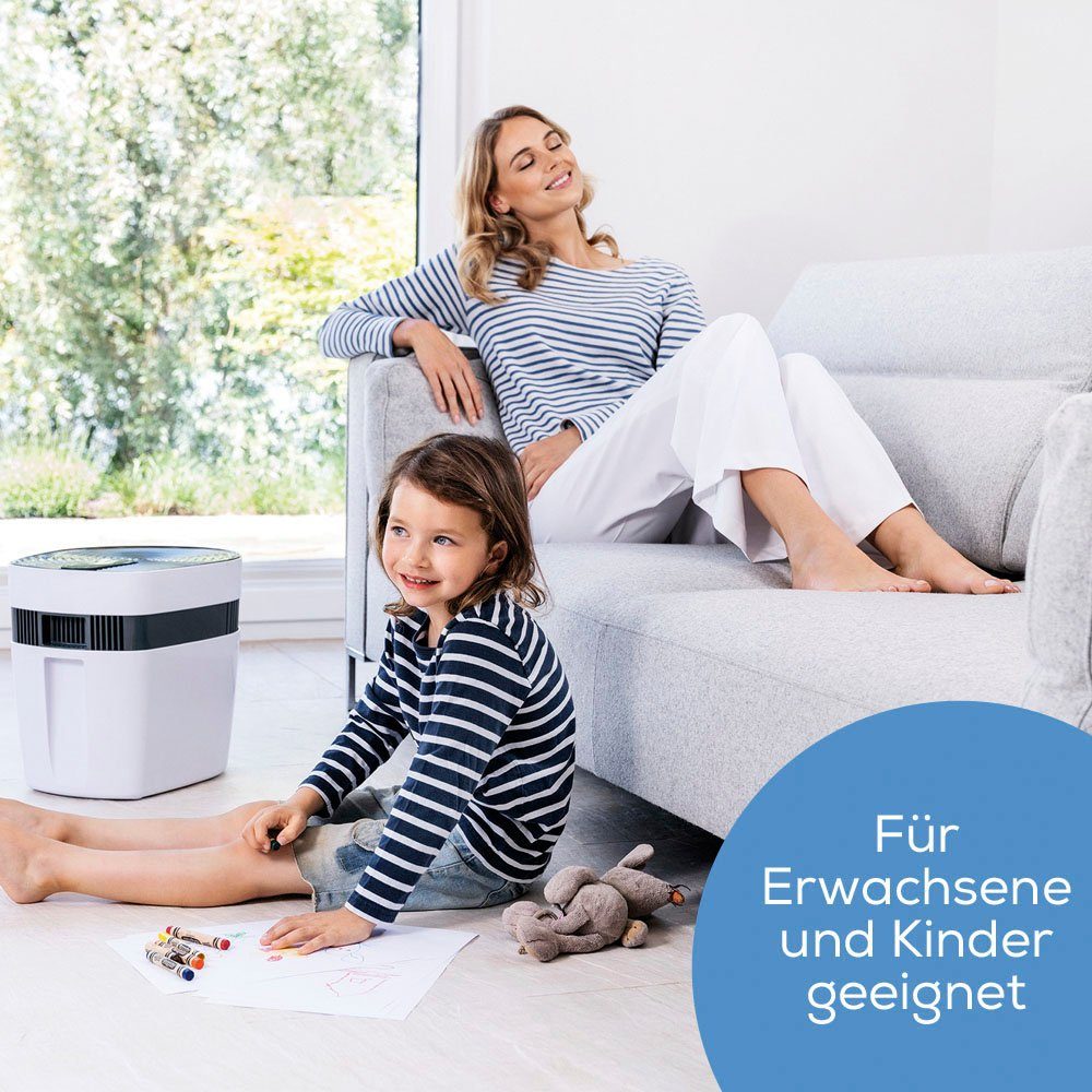 BEURER Kombigerät Luftbefeuchter und -reiniger Maremed Meeresklimagerät, Kombiset mit Filter und Salz, für 50 m² Räume, Simuliert Meeresklima für zuhause, mit Luftbefeuchtung und - reinigung