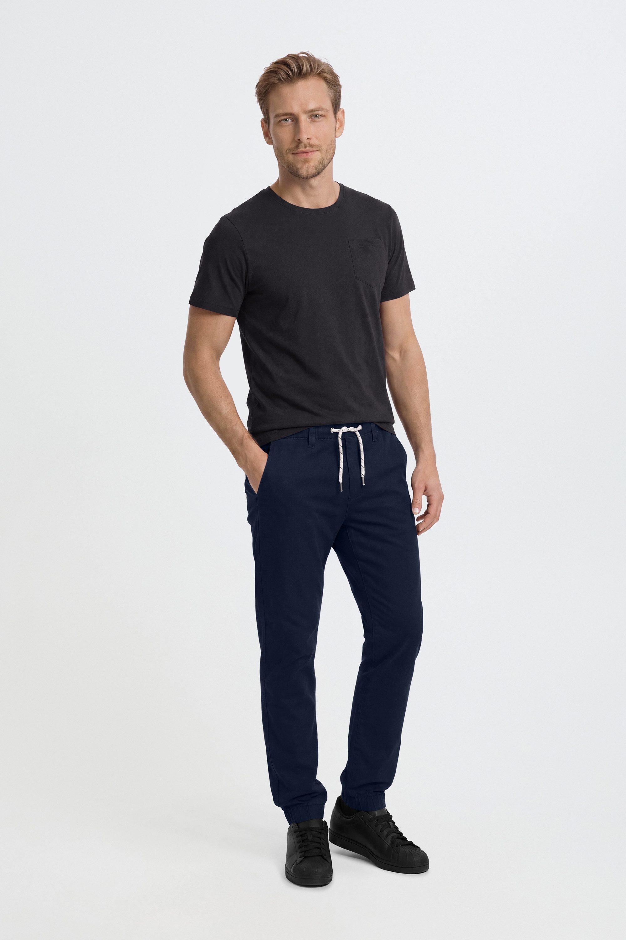 Blend Chinohose BHSelli Jogger Pant mit elastischem Bund und Kodeln - Regular Fit – Bild 3 von 5