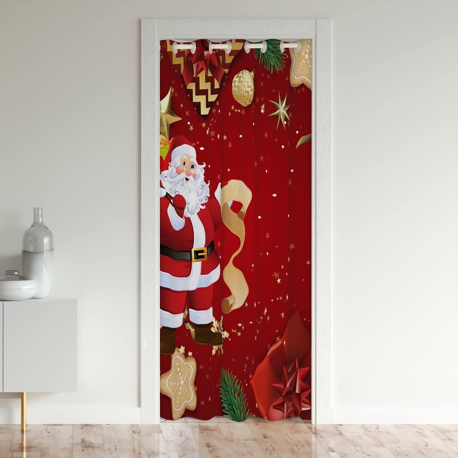 LuxusKollektion Türvorhang Türvorhang 132x203cm Santa Claus Rot Mehrfarbig (1 St)