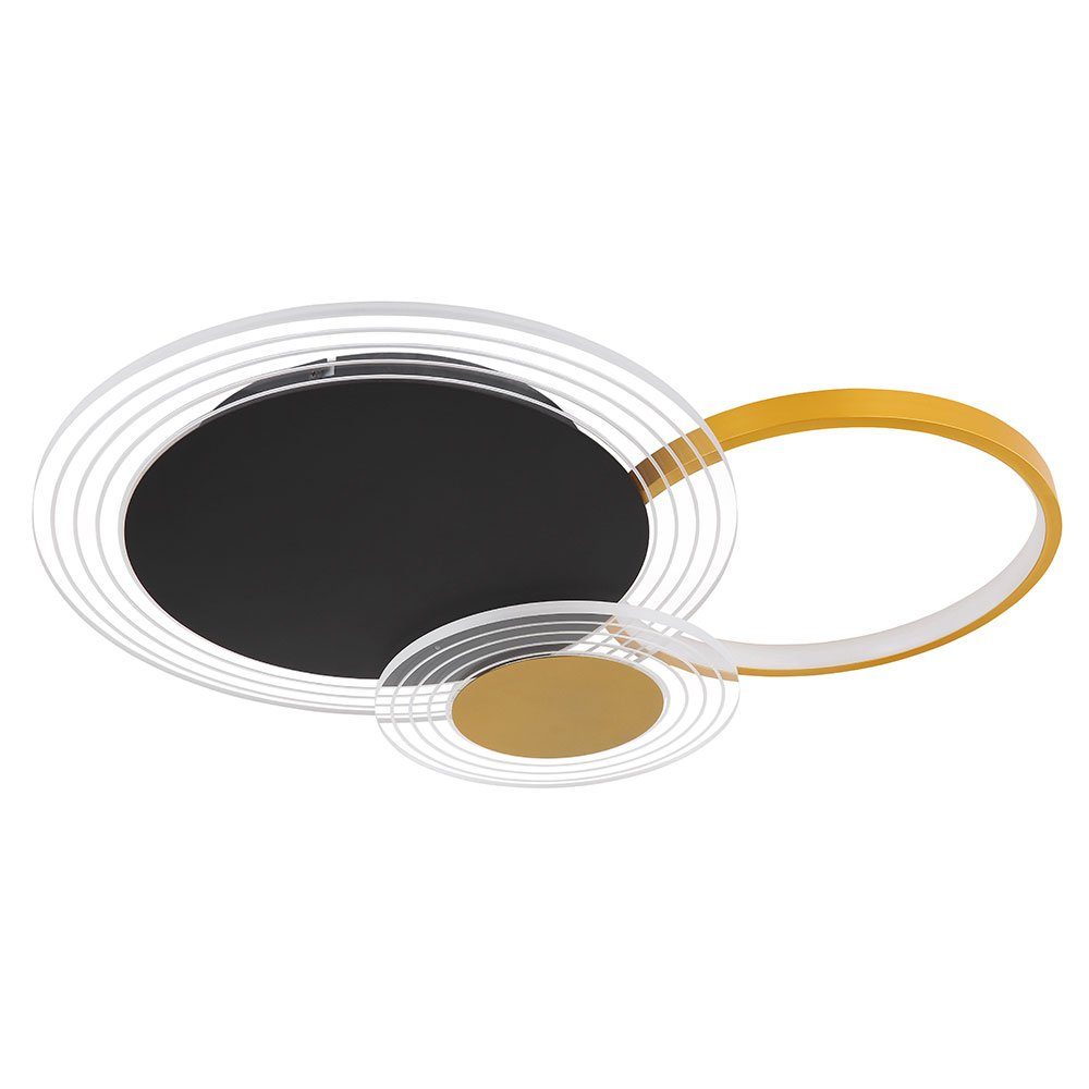 etc-shop LED Deckenleuchte, LED-Leuchtmittel fest verbaut, Kaltweiß, Warmweiß, Neutralweiß, Tageslichtweiß, Deckenlampe Strahler Leuchte dimmbar LED Fernbedienung gold schwarz