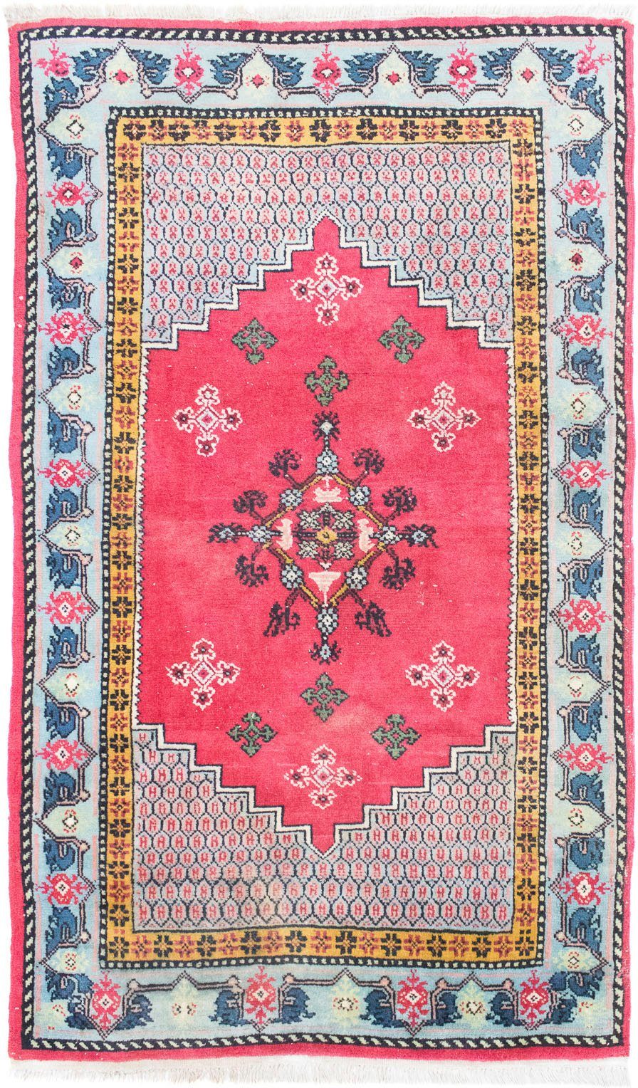 Wollteppich »Heriz Teppich handgeknüpft rosa«, morgenland, rechteckig, Höhe 6 mm, handgeknüpft-HomeTrends