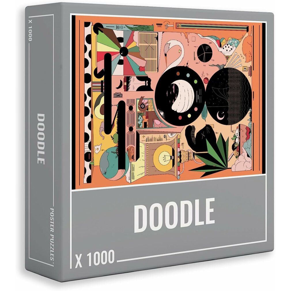 CLOUDBERRIES Puzzle Puzzle Doodle 1000 Teile, Puzzleteile