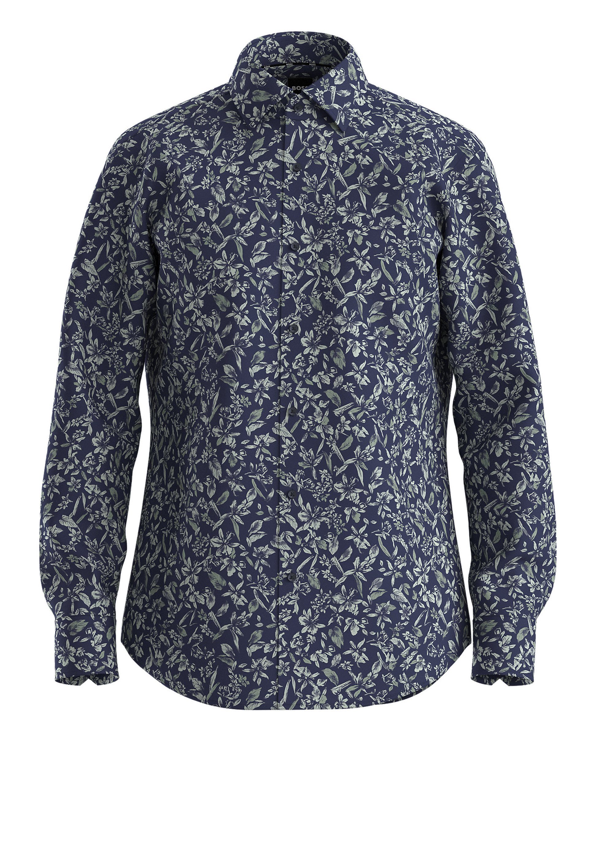 BOSS Langarmhemd Joe mit floralem Muster günstig online kaufen