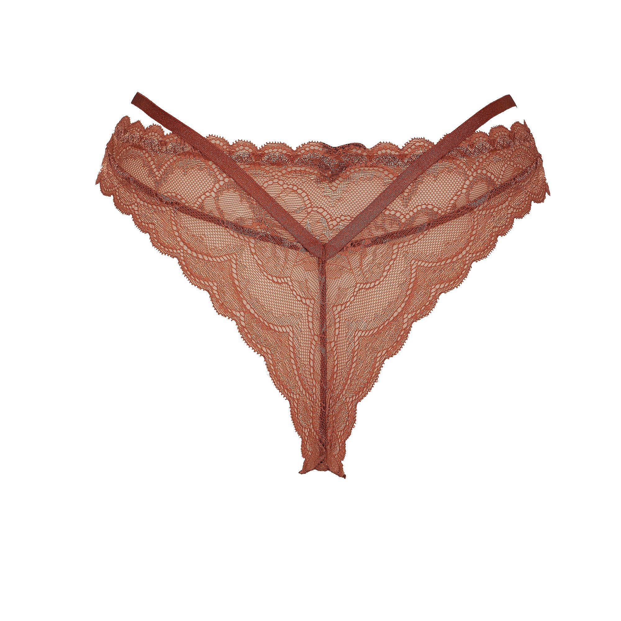 After Eden D-cup & up String Mexy mit Spitze, Riemchendetails, feminin, bequem, weich, elastisch