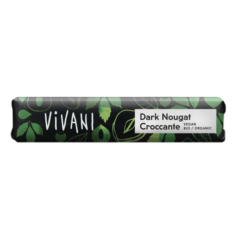 Vivani Süßigkeit Schokoriegel - Dark Nougat Croccante 35g