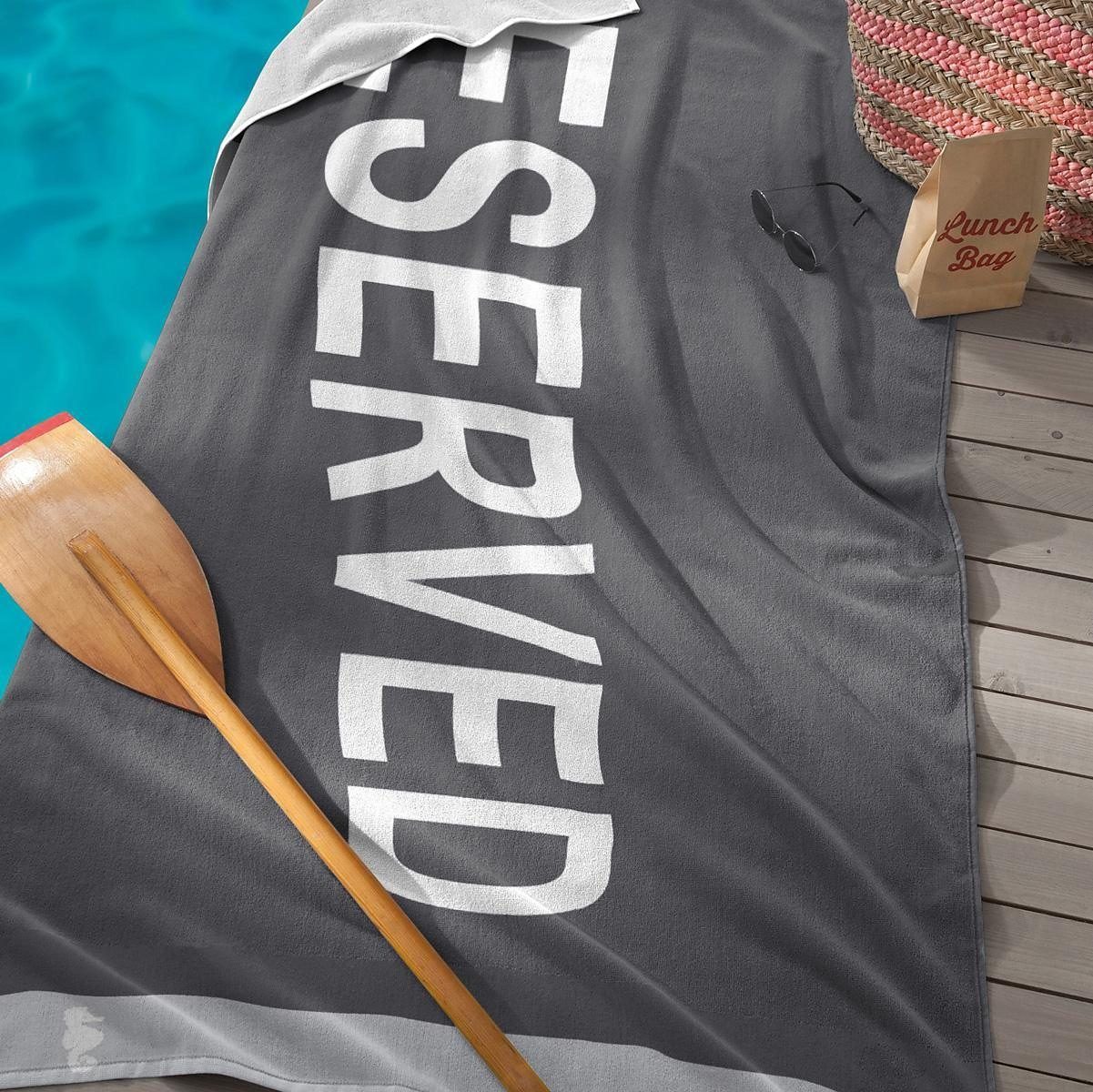Seahorse Strandtuch Reserved, Frotteevelours (1-St), mit günstig online kaufen