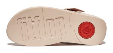 Fitflop LULU COVERED Zehentrenner, Keilabsatz, Sommerschuh, Schlappen mit verstellbarer Schnalle