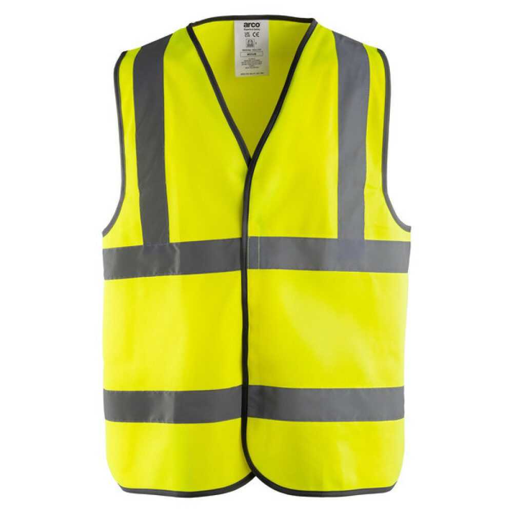 ARCO Arbeitsjacke Arco Hi-Vis Sicherheitsweste Gelb Klasse 2 EN ISO 20471 – Gr. XL (1-St)