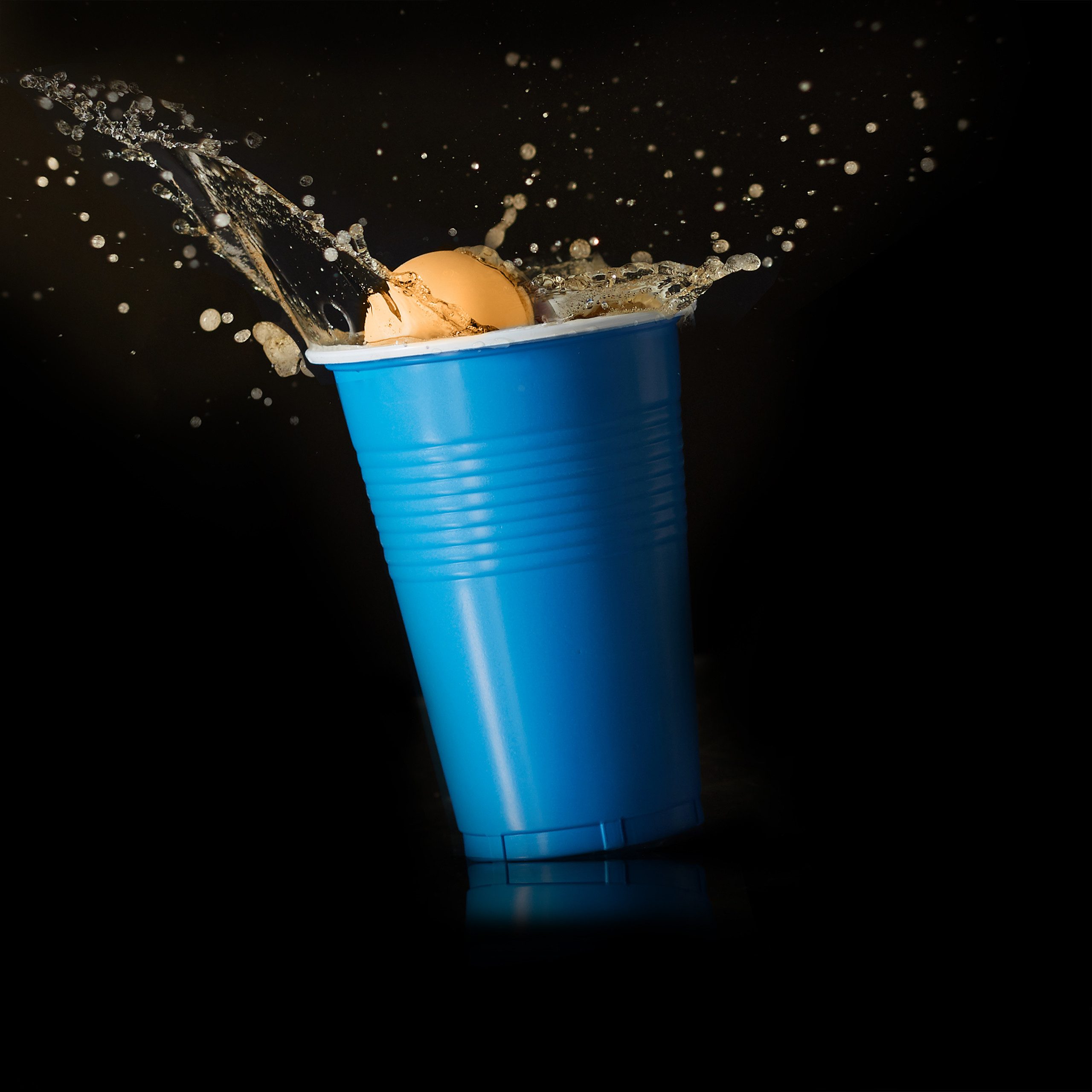 relaxdays Tischtennisball 96 x Beer Pong Bälle orange
