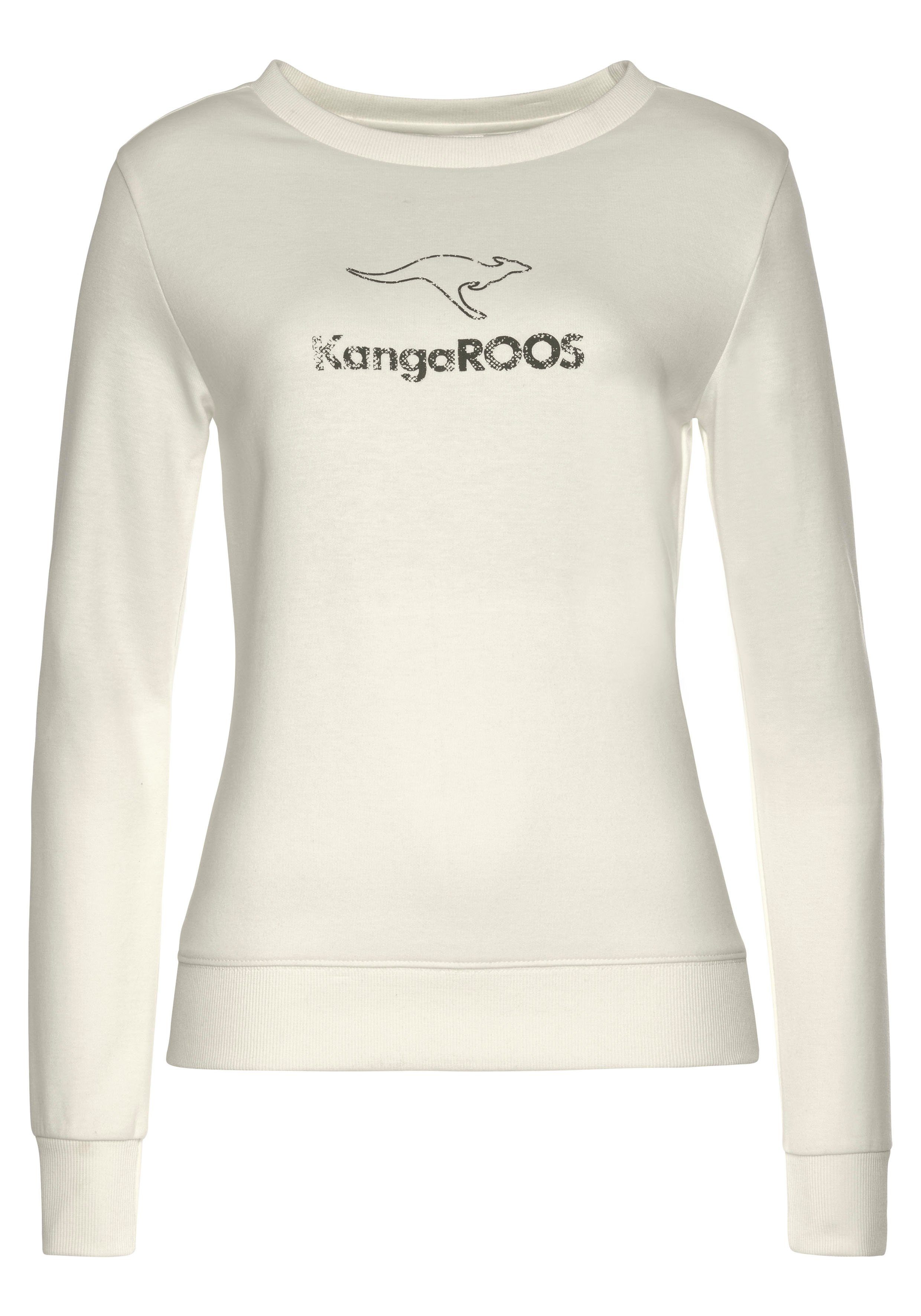 KangaROOS Sweatshirt mit Kontrastfarbenem Logodruck, Loungeanzug günstig online kaufen