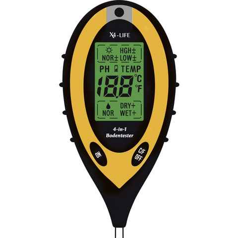 X4-Life Feuchtigkeitsmesser X4-LIFE 700403 Bodenmessgerät Schwarz, Gelb