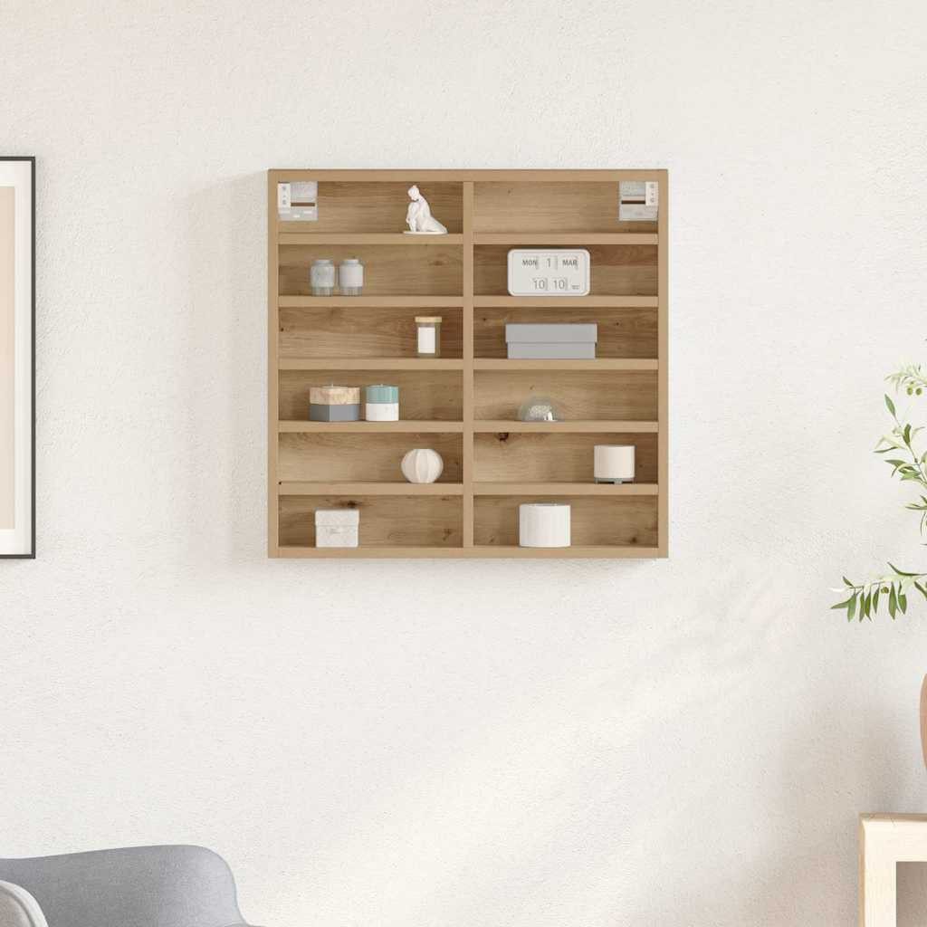 vidaXL Regal Vitrine Wandhalterung Artisan-Eiche 60 x 8,5 x 58 cm, 1-tlg. – Bild 4 von 5