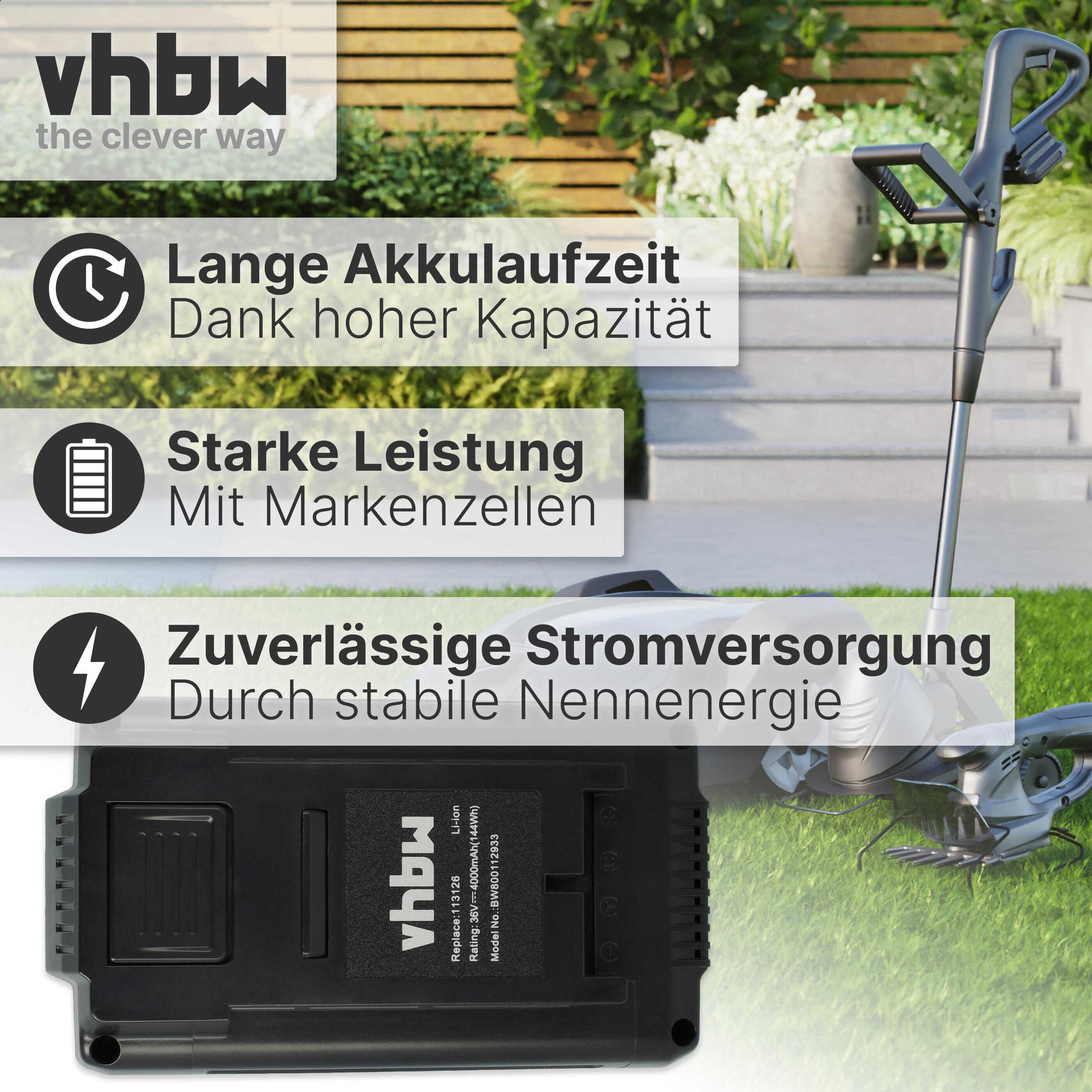 vhbw Akku passend für AL-KO Easy Flex HTA 2050, HS 2015 Hand Saw, HT 2050 Akku Akku Li-Ion 4000 mAh (36 V), Leistungsfähiger Austausch-Akku für, Wiederaufladbar, Jede