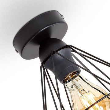 oyajia Deckenleuchte LED Deckenlampe E27 Metall Draht Vintage Industrielampe