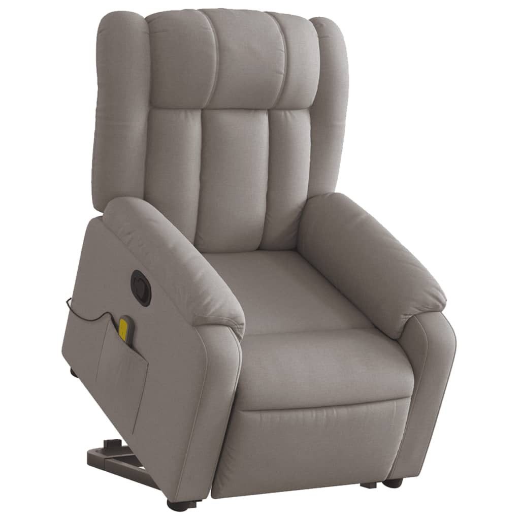 vidaXL Sessel Massagesessel mit Aufstehhilfe Taupe günstig online kaufen