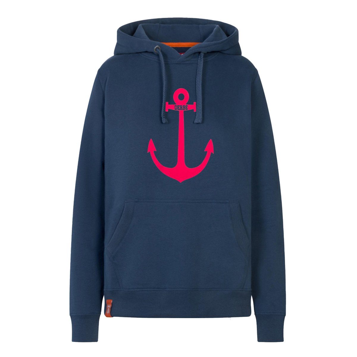 Derbe Kapuzenpullover Anker in pink