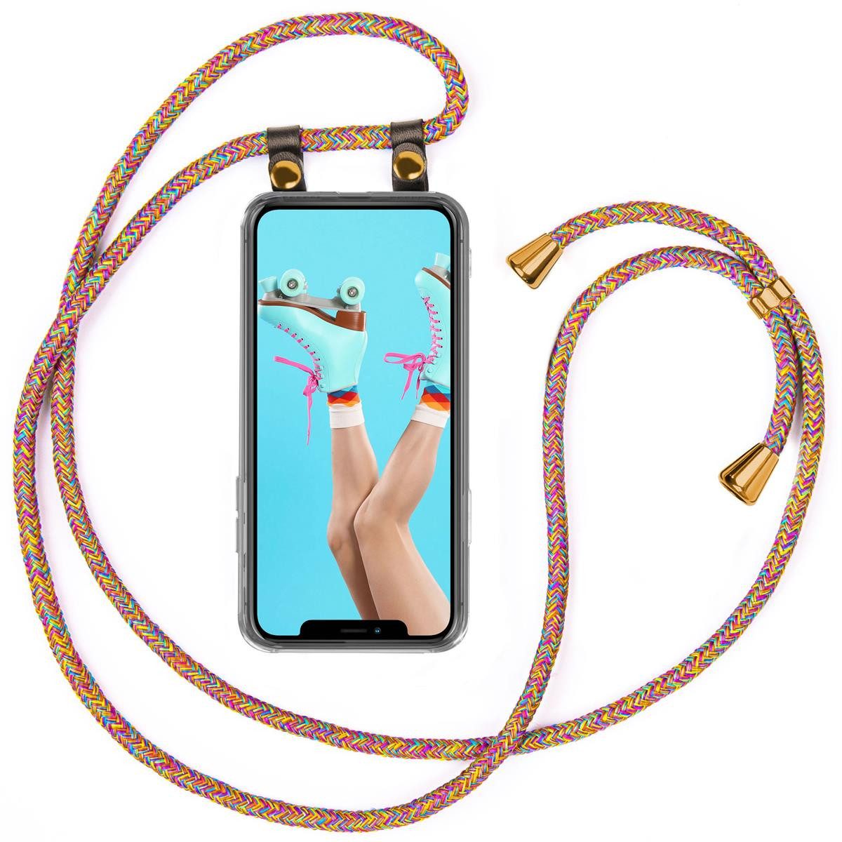 moex Handyhülle moex® Free Spirit für Apple iPhone 12 mini, Hülle mit Band, Kette abnehmbar Handyband Handyhülle zum Umhängen