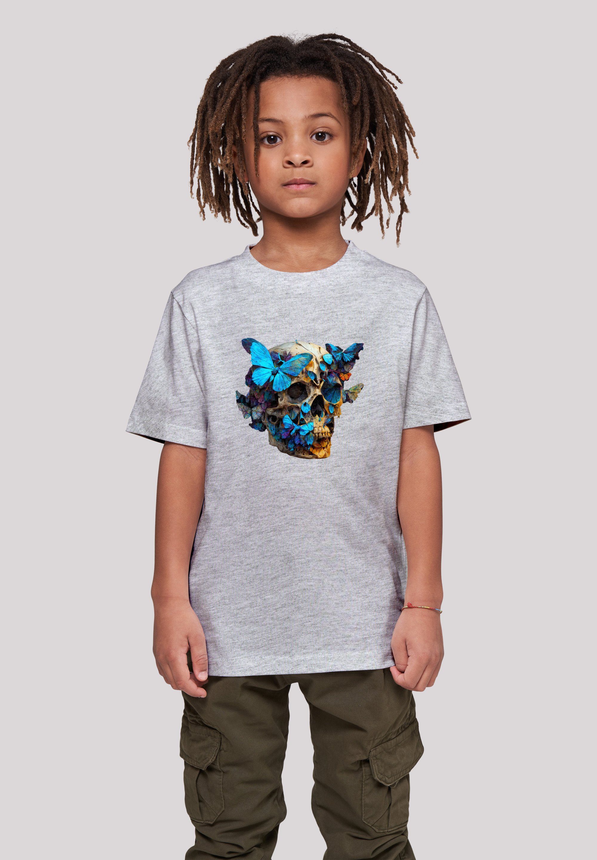 F4NT4STIC T-Shirt Schmetterling Skull TEE UNISEX Print