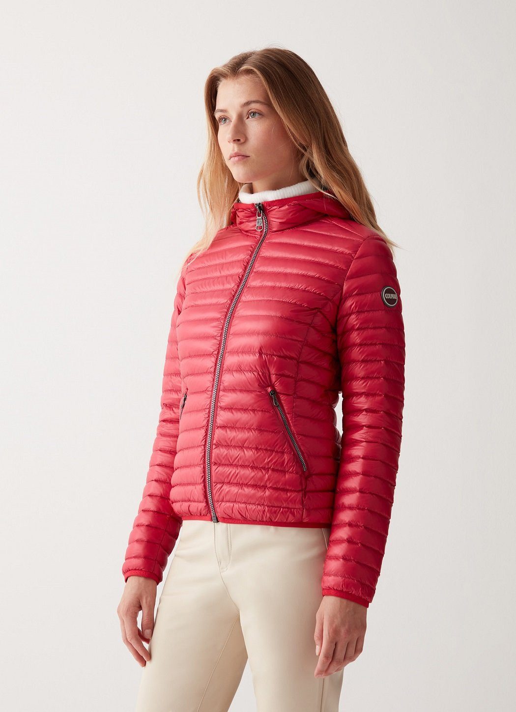 Colmar Winterjacke Übergangansjacke (warm, Daunen Steppjacke, feste Kapuze) rot Damen