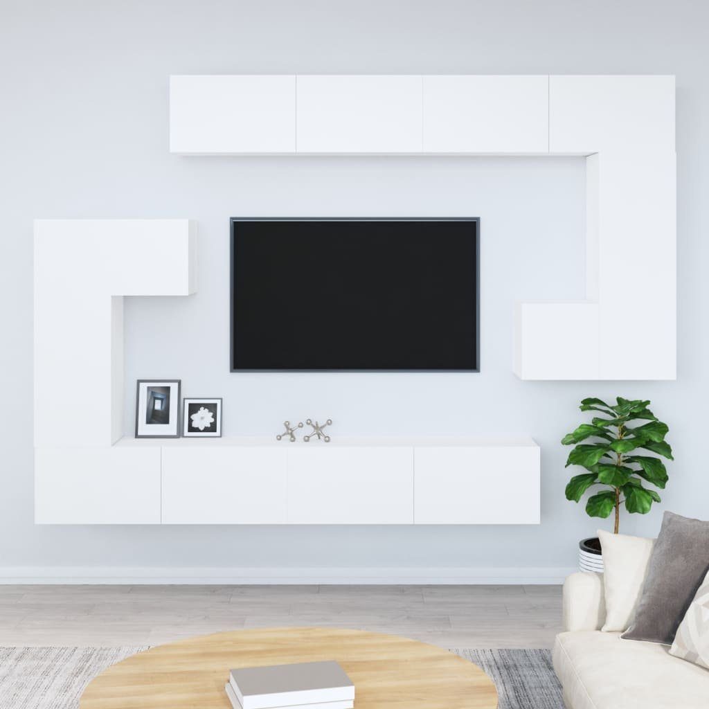 furnicato TV-Schrank TV-Wandschrank Weiß Holzwerkstoff