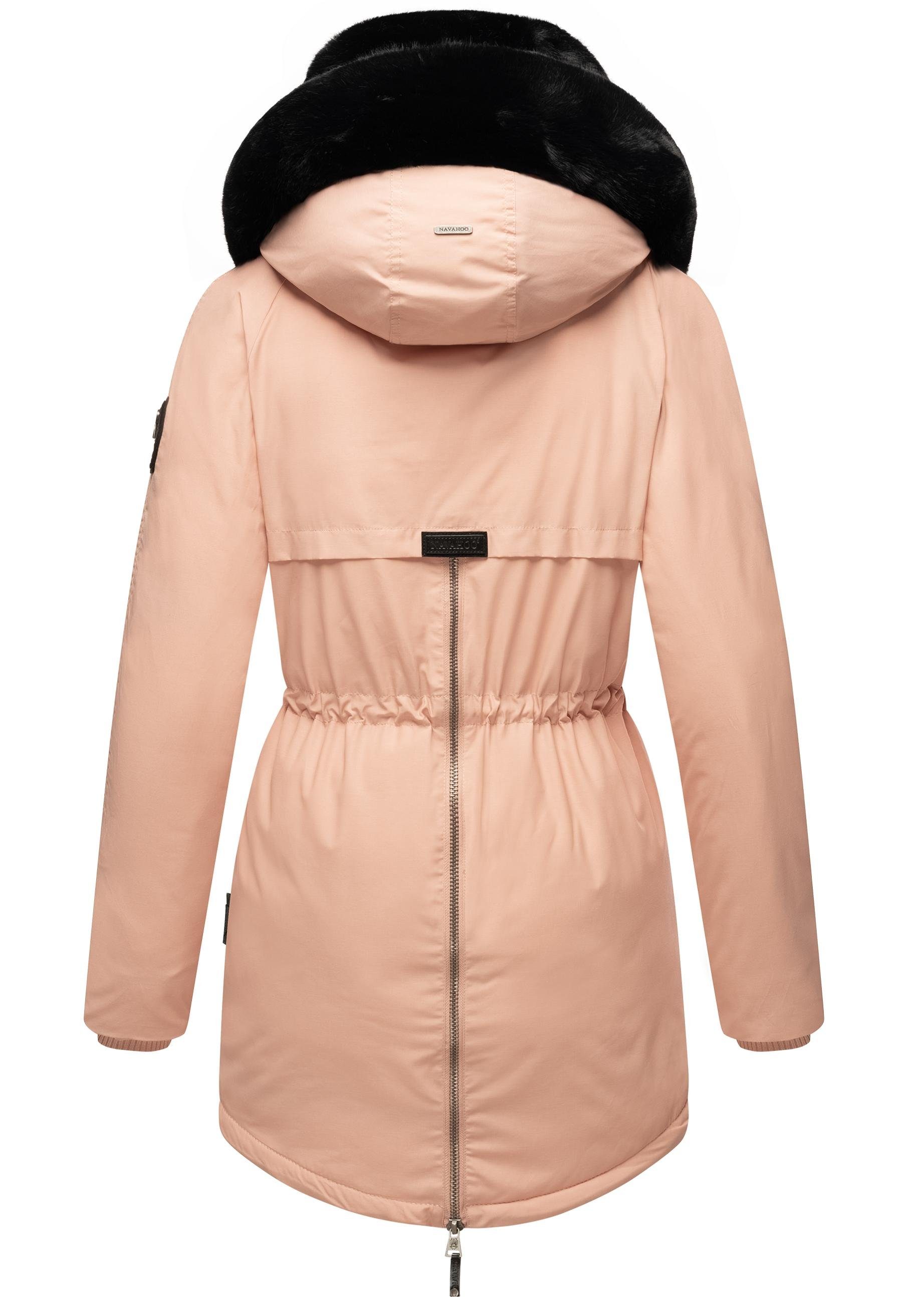 Navahoo Wintermantel Sweety Deluxe modischer Winterparka mit großer doppelter Kapuze