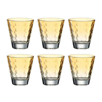 LEONARDO Glas Trinkglas 215 ml, 6er Optic, Glas, Trinkglas Saftglas Wasserglas