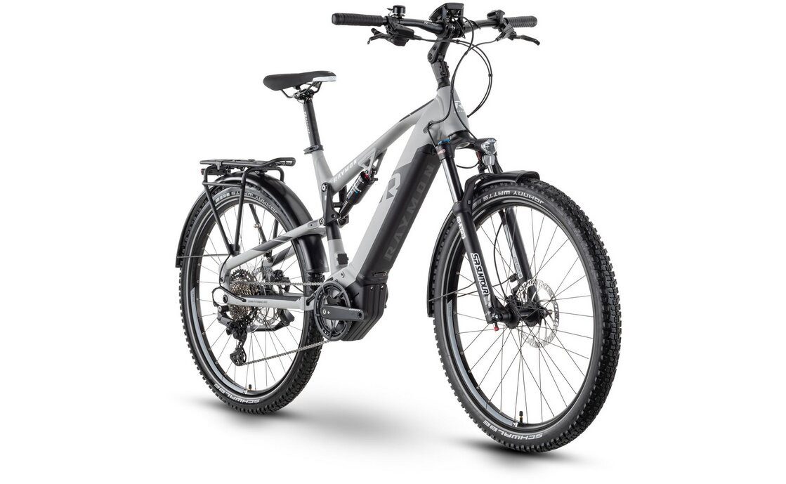 R Raymon E-Bike Mountainbike R Raymon CrossRay FS E 5.0, 10 Gang Shimano Deore Shimano Deore LG, RD-M5130, Shadow Plus, 10-S Schaltwerk, Mittelmotor, (Beleuchtung, Akku, Schutzbleche, Gepäckträger), SUV E- Bike, Cross, All Terrain