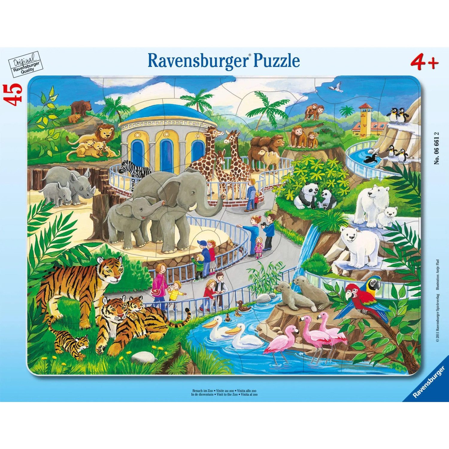 Ravensburger Puzzle Besuch im Zoo. Rahmenpuzzle, Puzzleteile günstig online kaufen